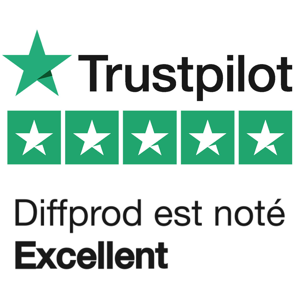 Diffprod est noté EXCELLENT sur TrustPilot